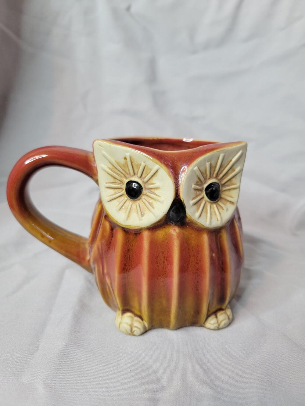 Cracker Barrel Brown and Tan Owl Mug